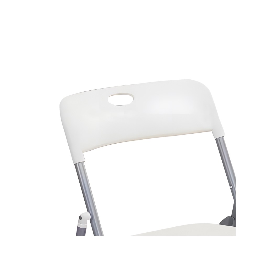 Chaise pliable Daxton blanc-argent 49x46,5x73,5cm