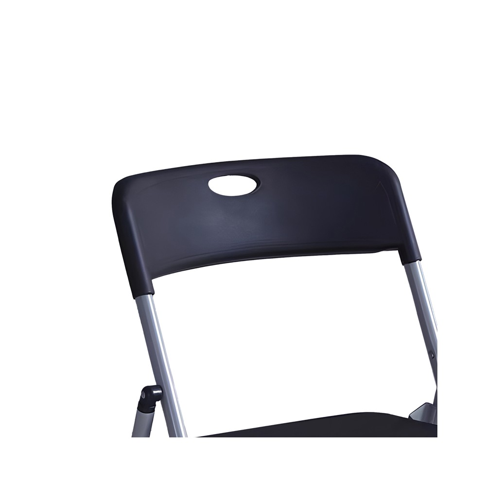 Chaise pliable Daxton noir-argent 49x46,5x73,5cm