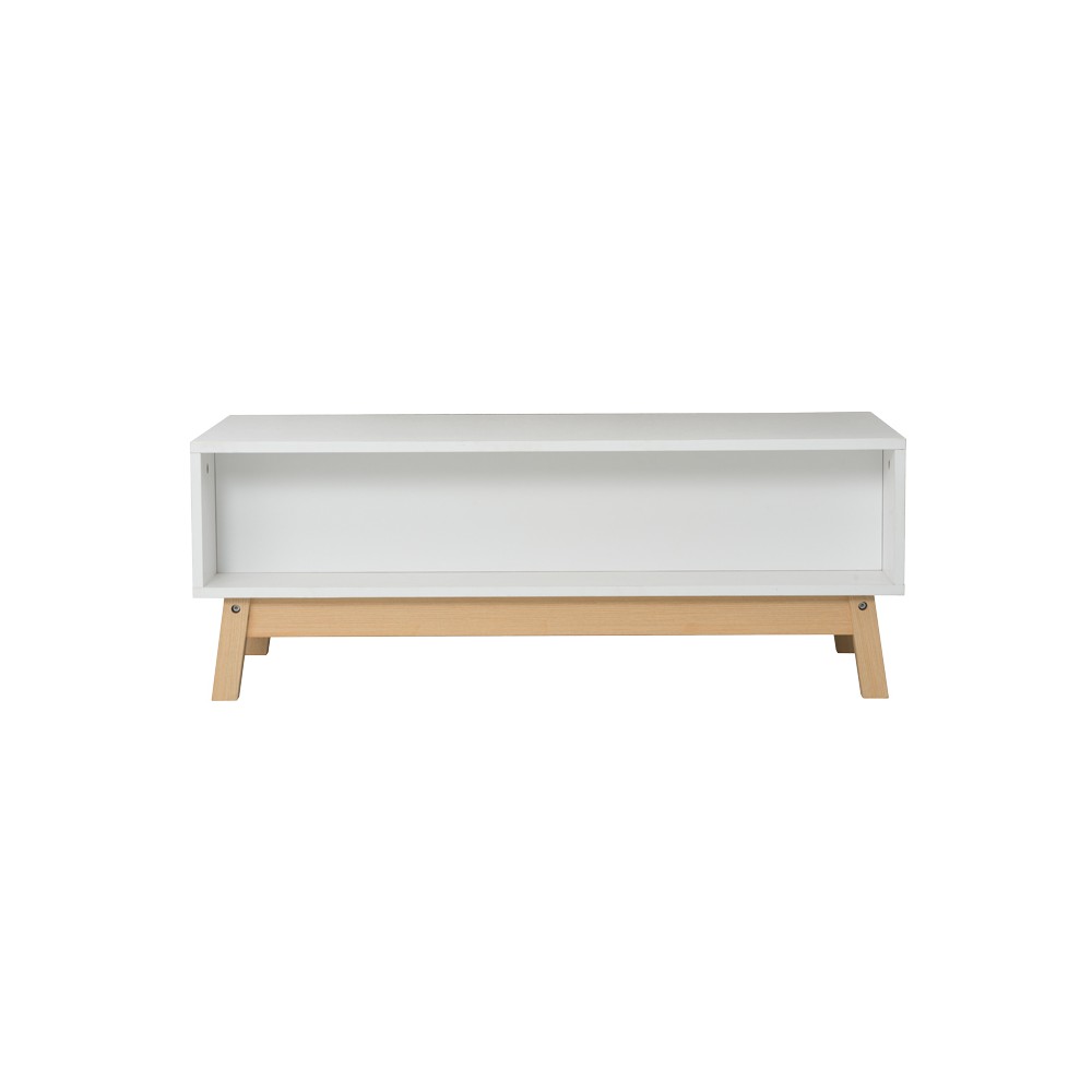 Table basse Aria blanc-naturel 100x50x37 cm