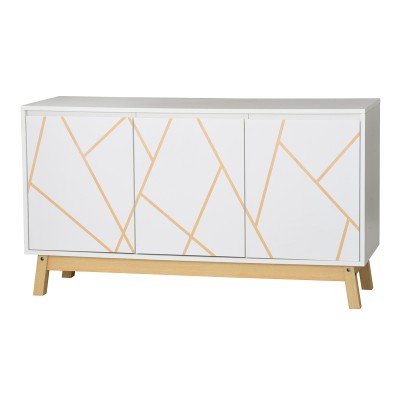 Buffet Aria blanc naturel 120x35x67 cm