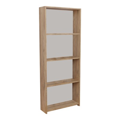 Bibliothèque bois chêne mélaminé blanc 60x19,5x170cm
