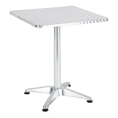 Table aluminium chromé 60x60x70 cm