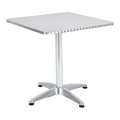 Table aluminium chromé 60x60x70 cm