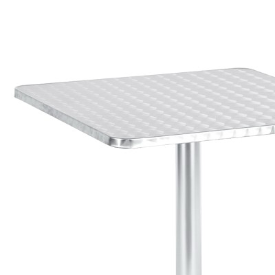 Table aluminium chromé 60x60x70 cm