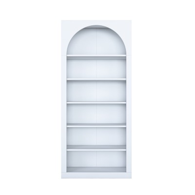 Bibliothèque Zoel bois mélaminé blanc 80x31,5x180cm