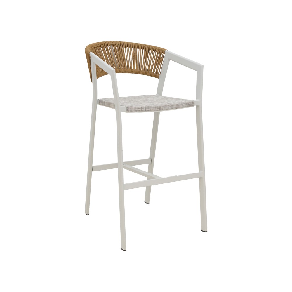 Tabouret de bar en aluminium rotin blanc 53x58x103 cm
Tabouret de bar en aluminium rotin blanc 53x58x103 cm