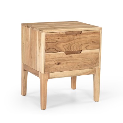 Table de chevet bois d'acacia massif 43x35,5x51 cm
