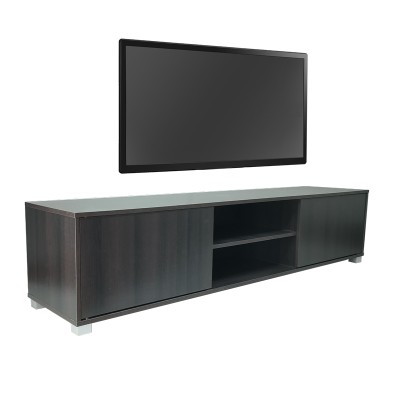 Meuble TV Darion mélamine 180x40x41 cm
