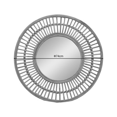 Miroir Razy canne naturelle D74x4 cm