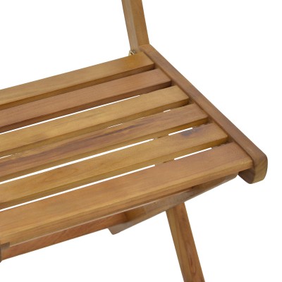 Chaise pliante de jardin en bois acacia naturel 40x53x82cm