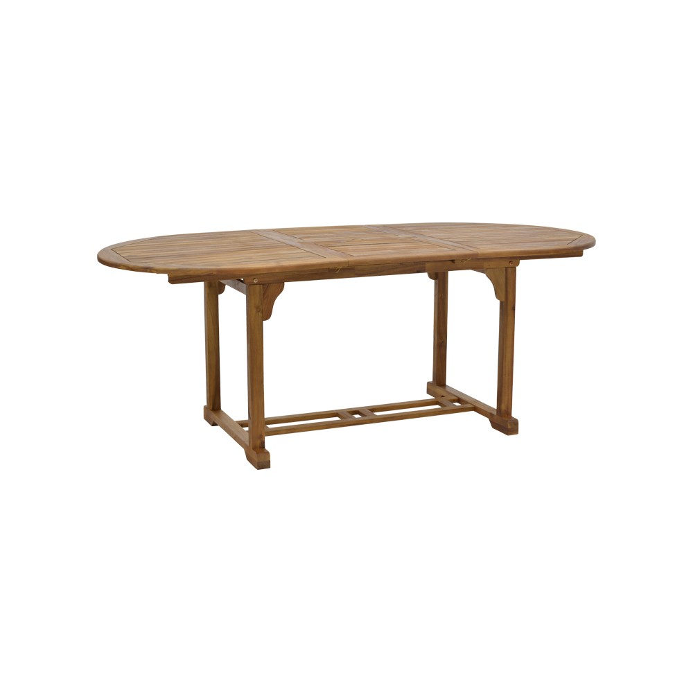 Table de jardin extensible bois d'acacia 200/150x100x75cm