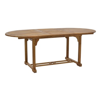 Table de jardin extensible bois d'acacia 200/150x100x75cm