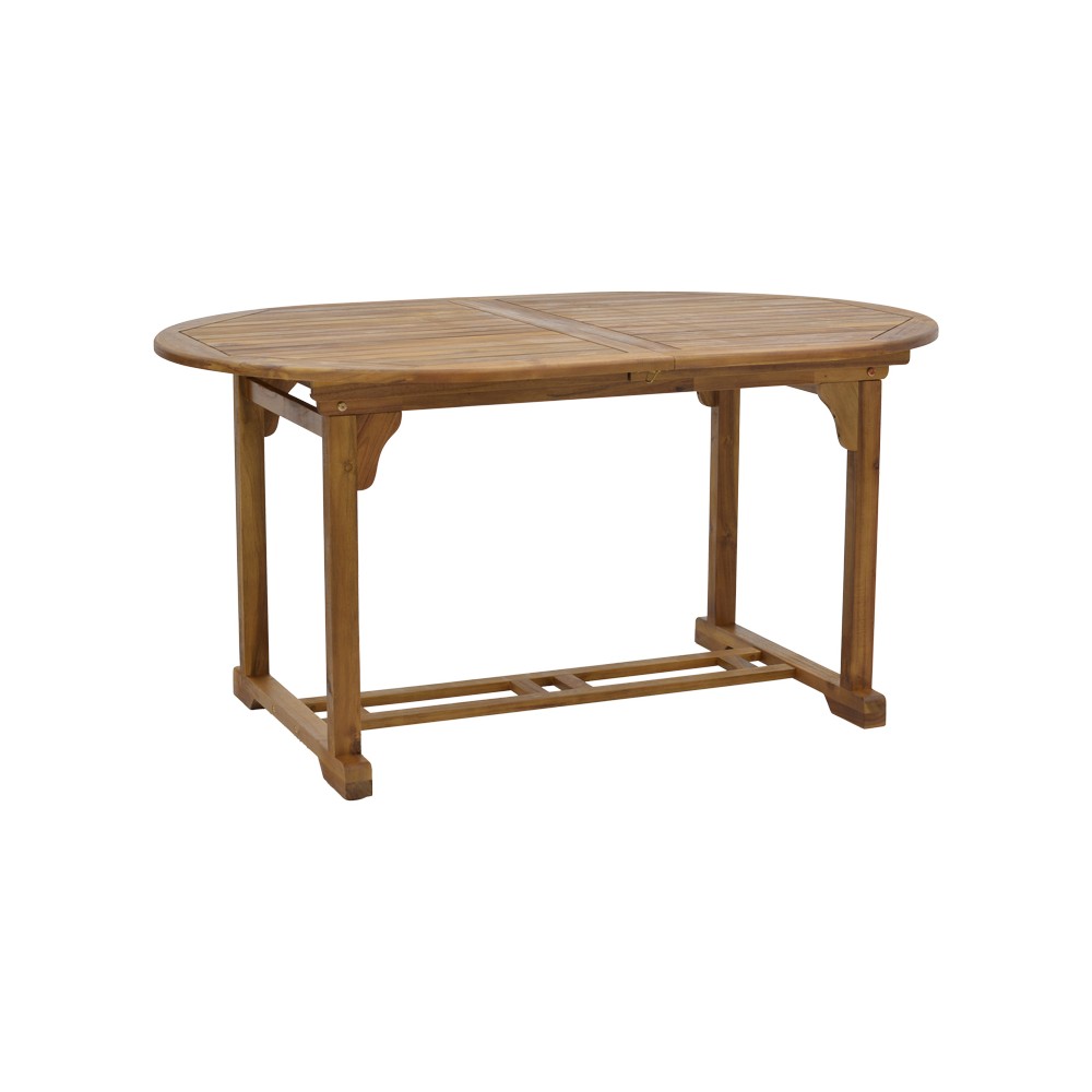 Table de jardin extensible bois d'acacia 200/150x100x75cm