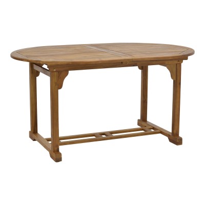 Table de jardin extensible bois d'acacia 200/150x100x75cm