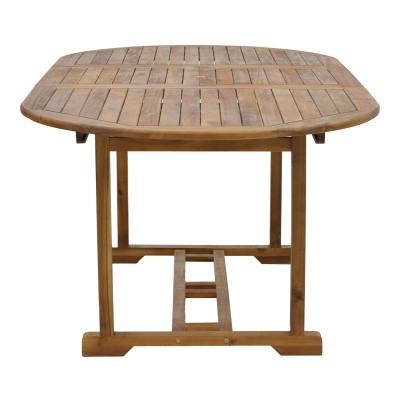 Table de jardin extensible bois d'acacia 200/150x100x75cm