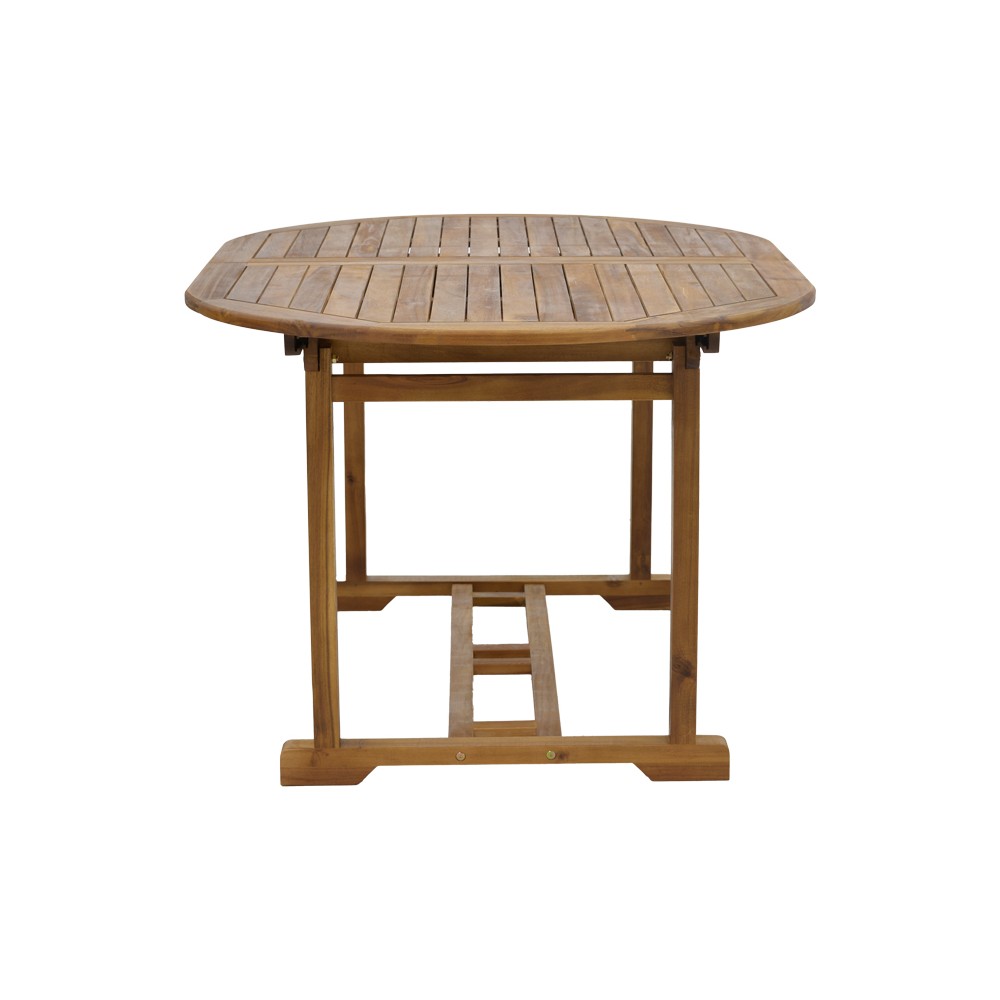 Table de jardin extensible bois d'acacia 200/150x100x75cm