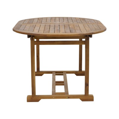 Table de jardin extensible bois d'acacia 200/150x100x75cm