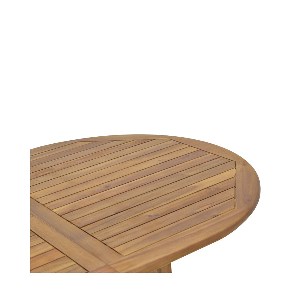 Table de jardin extensible bois d'acacia 200/150x100x75cm