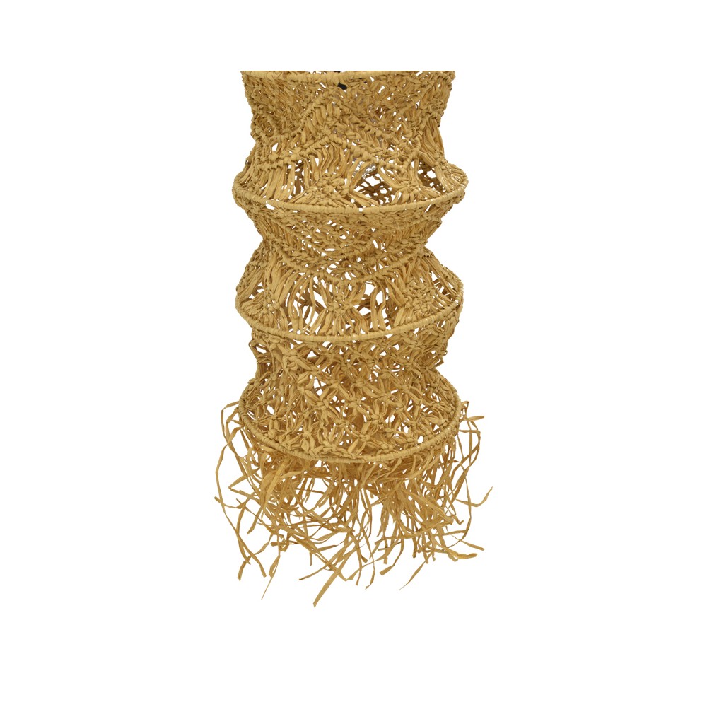 Plafonnier suspension luminaire papier tressé 25x115 cm
