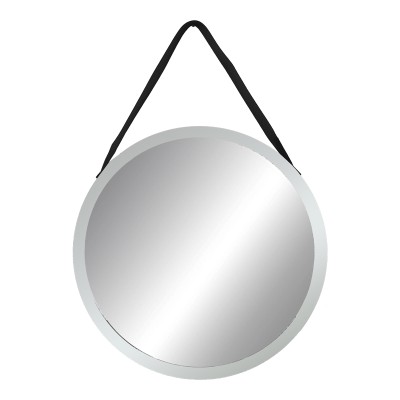 Miroir suspendu Hangie argent-noir D76x3cm