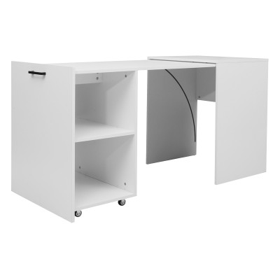 Bureau pliable LIZA Bois  mélamine blanc 140x60x72 cm