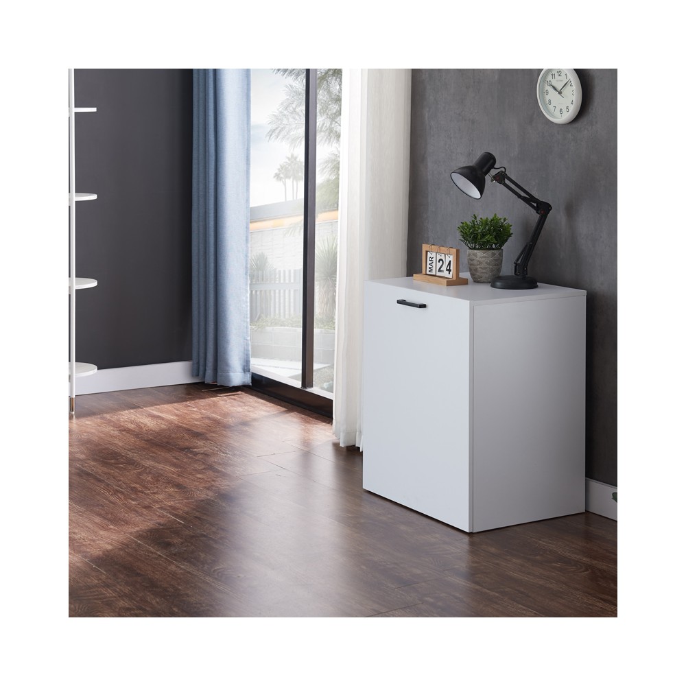 Bureau pliable LIZA Bois  mélamine blanc 140x60x72 cm