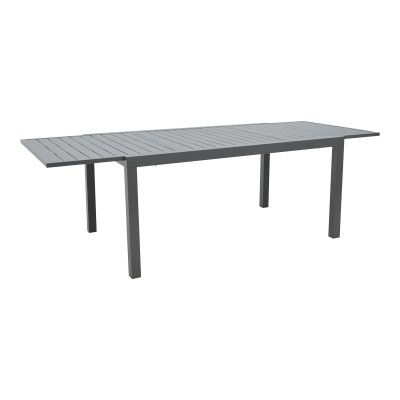 Table de jardin extensible Lafla aluminium gris foncé 160-240x100x75 cm