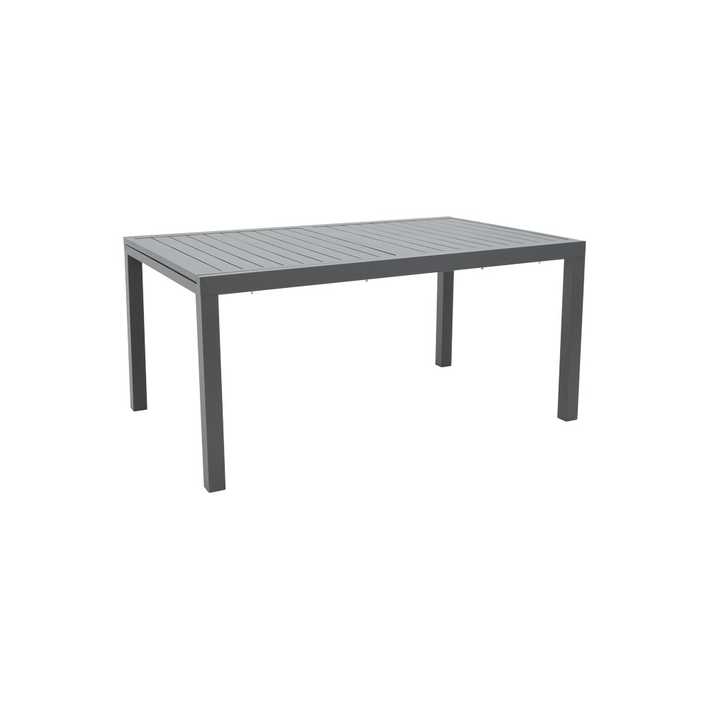 Table de jardin extensible Lafla aluminium gris foncé 160-240x100x75 cm