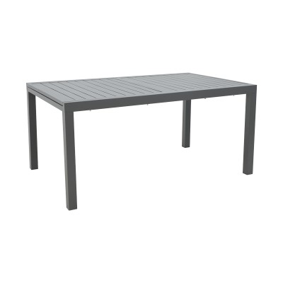 Table de jardin extensible Lafla aluminium gris foncé 160-240x100x75 cm