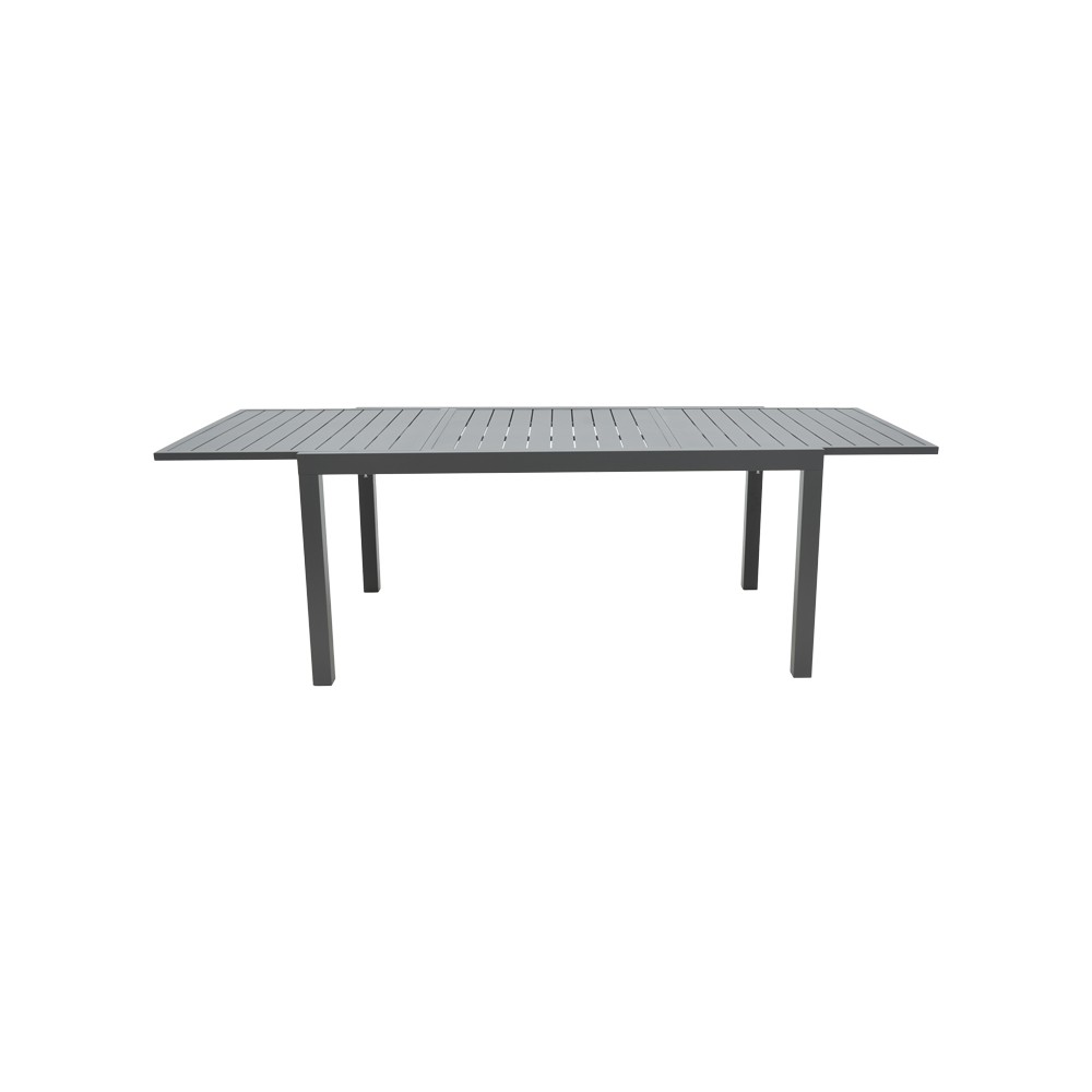 Table de jardin extensible Lafla aluminium gris foncé 160-240x100x75 cm