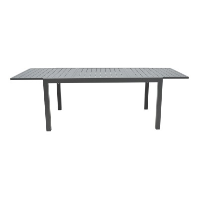 Table de jardin extensible Lafla aluminium gris foncé 160-240x100x75 cm