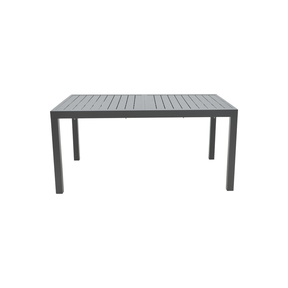 Table de jardin extensible Lafla aluminium gris foncé 160-240x100x75 cm