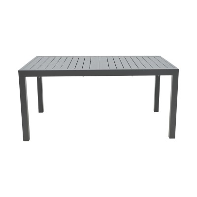 Table de jardin extensible Lafla aluminium gris foncé 160-240x100x75 cm