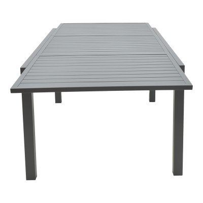 Table de jardin extensible Lafla aluminium gris foncé 160-240x100x75 cm