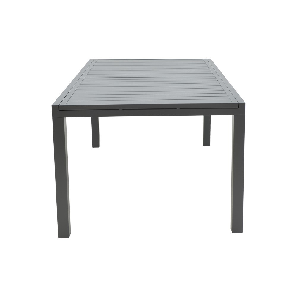 Table de jardin extensible Lafla aluminium gris foncé 160-240x100x75 cm