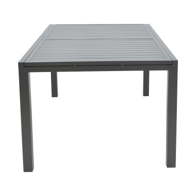 Table de jardin extensible Lafla aluminium gris foncé 160-240x100x75 cm