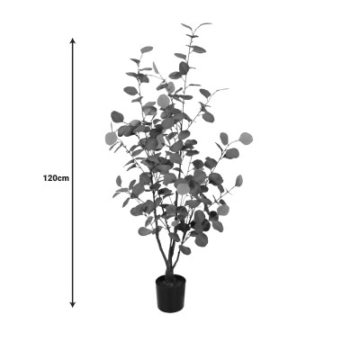 Plante artificiel décorative d'eucalyptus en pot H120cm