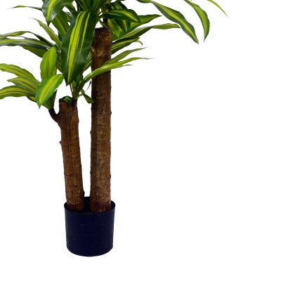 Plante artificiel décorative Dracaena en pot H110 cm