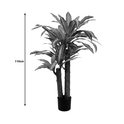 Plante artificiel décorative Dracaena en pot H110 cm