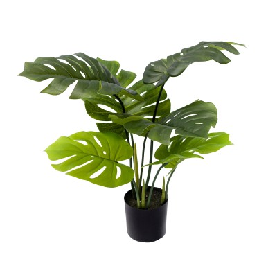 Plante artificiel décorative Monstera en pot vert H70cm