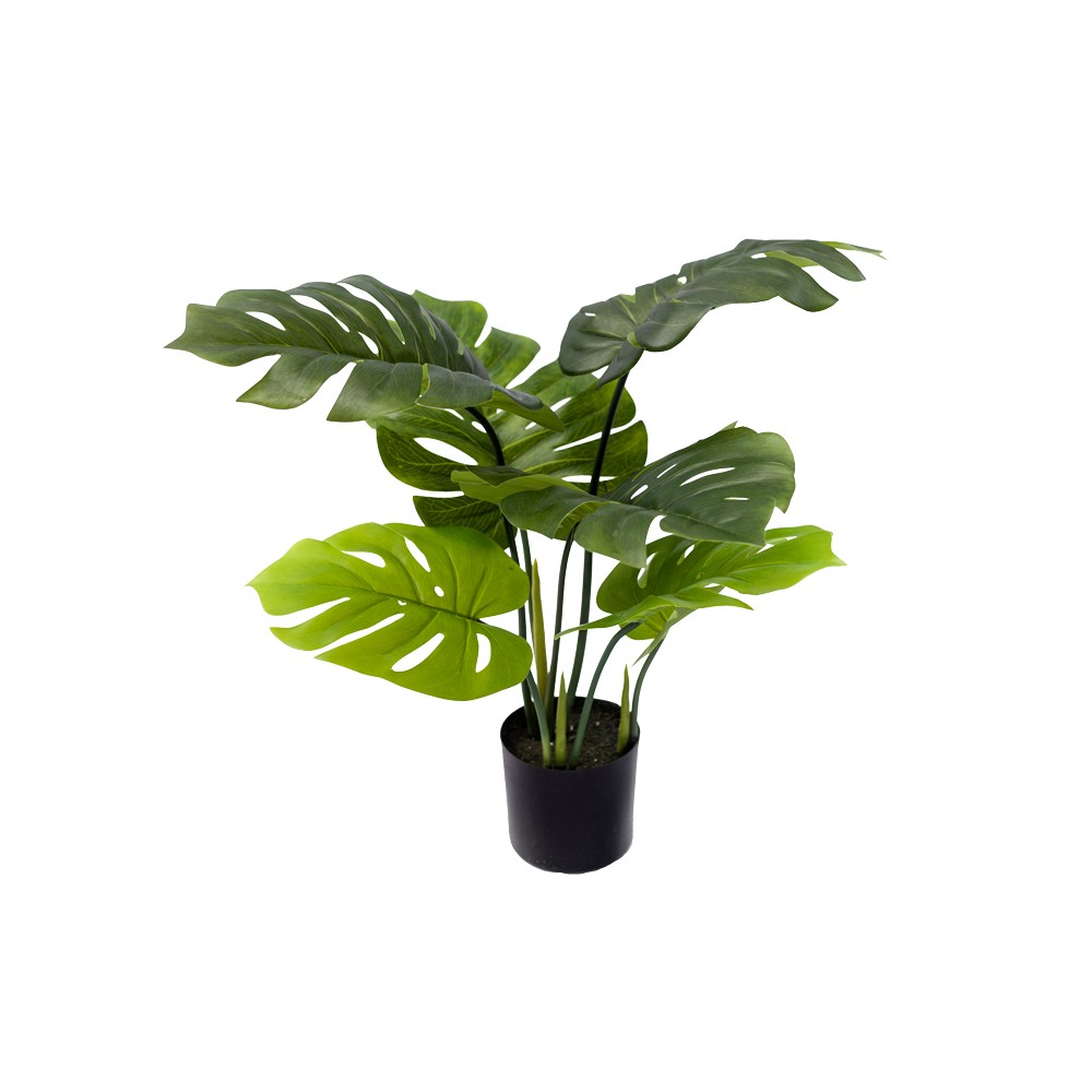 Plante artificiel décorative Monstera en pot vert H70cm