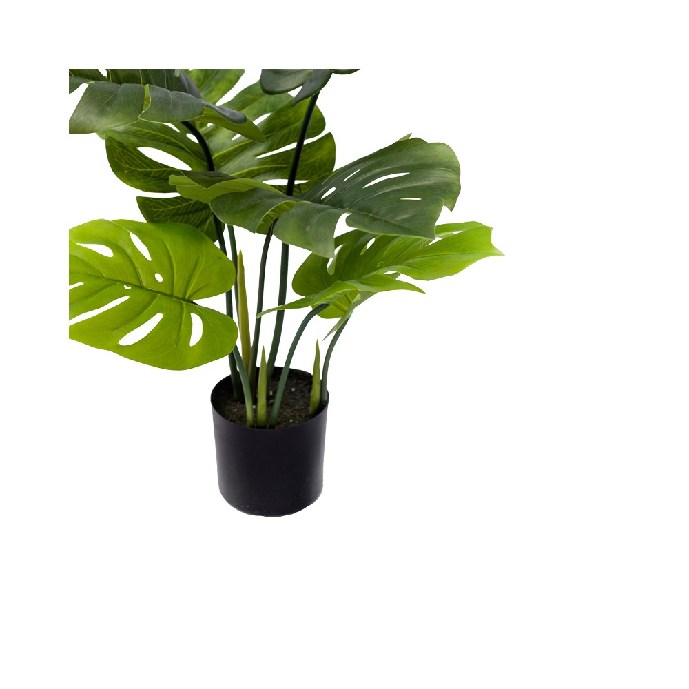 Plante artificiel décorative Monstera en pot vert H70cm