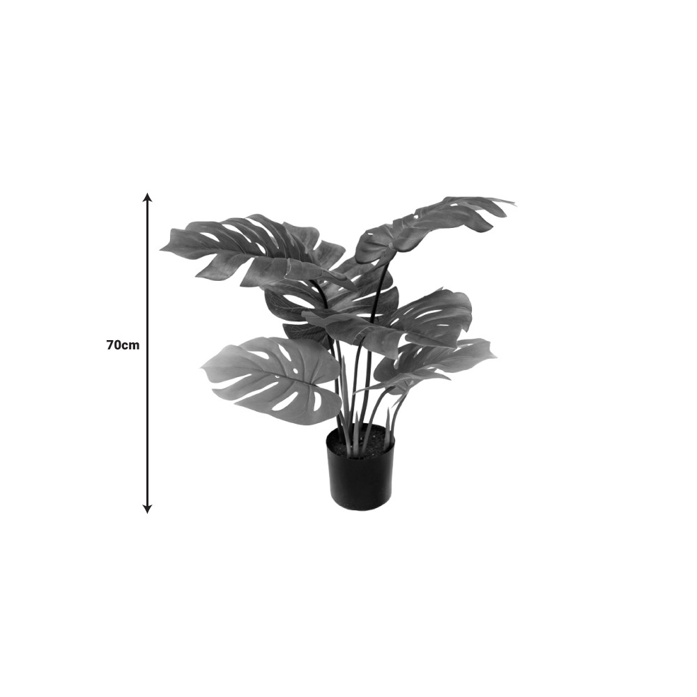 Plante artificiel décorative Monstera en pot vert H70cm