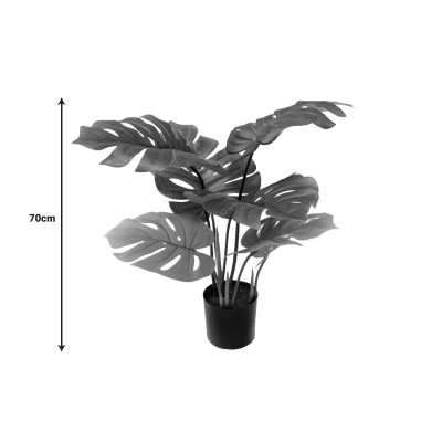 Plante artificiel décorative Monstera en pot vert H70cm