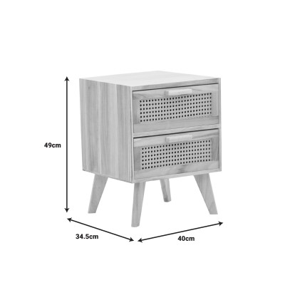 Table de chevet en bois  40x34,5x49cm
