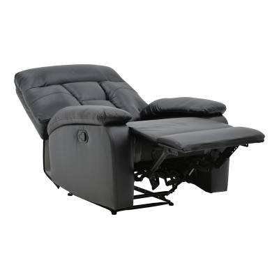 Fauteuil relax cuir noir 80x94x102 cm