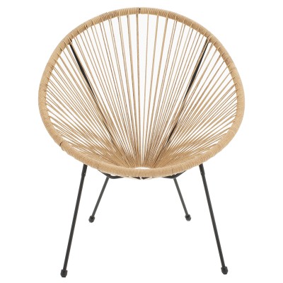 Fauteuil de jardin Acapulco rotin teinte naturelle 71x76x85 cm