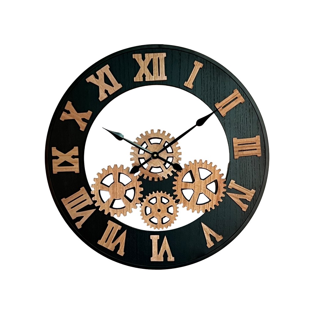 Horloge murale Graniz en métal couleur noire 60x3x60cm