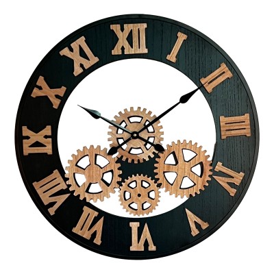 Horloge murale Graniz en métal couleur noire 60x3x60cm