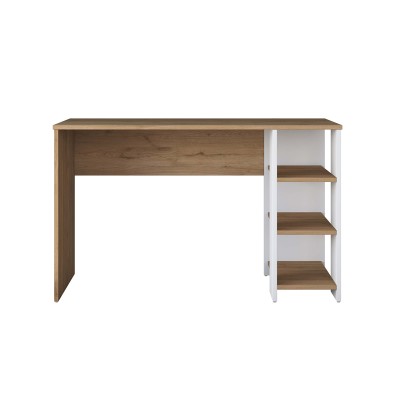 Bureau Lanuta Bois noyer- Blanc 120x45x73,8 cm
